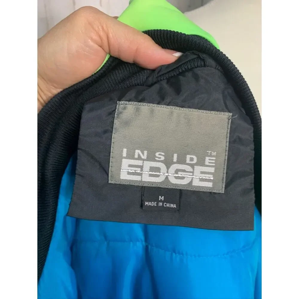 Vintage Inside Edge Unisex Windbreaker Jacket Multicolor Size Medium Retro 80s‎
